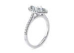 Aphrodite Halo Platinum Marquise Engagement Ring