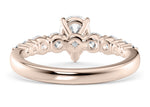 Lyra Diamond Band Rose Gold 18k Pear Engagement Ring