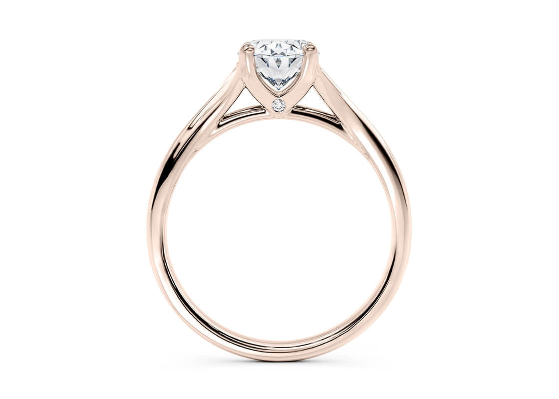 Hanover Solitaire Rose Gold 18k Oval Engagement Ring