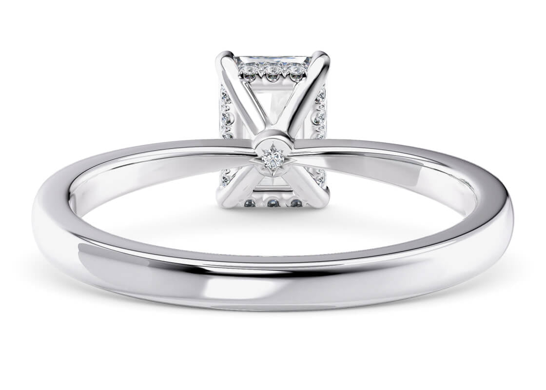 Starlight Solitaire Platinum Radiant Engagement Ring