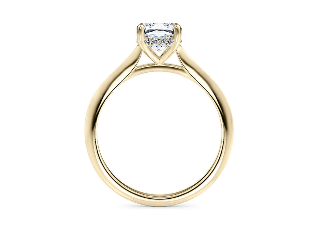 Hope Solitaire Yellow Gold 18k Cushion Engagement Ring