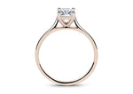 Contour Solitaire Rose Gold 18k Radiant Engagement Ring