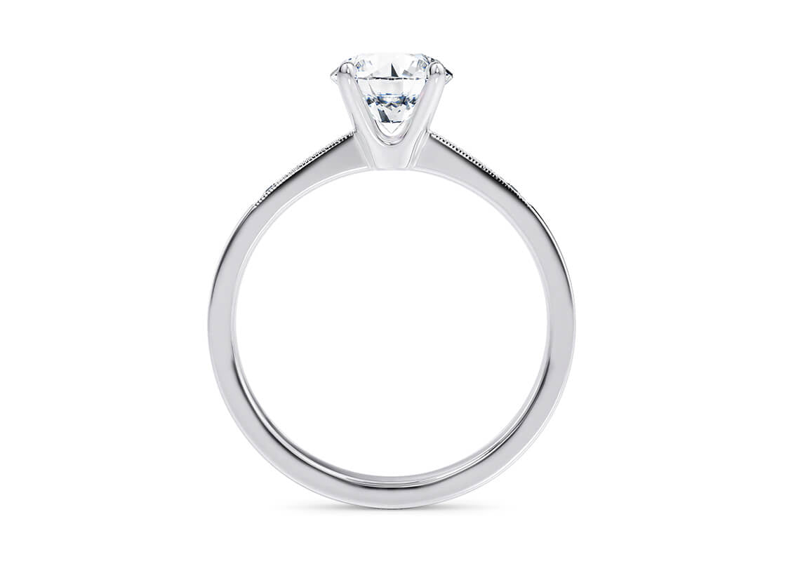 Delicacy Vintage Platinum Round Engagement Ring
