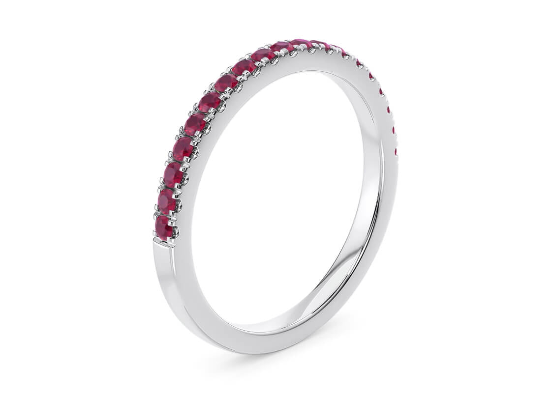 Vogue Ruby White Gold 18k Eternity Ring