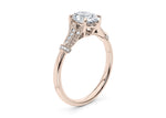 Jasmine Vintage Rose Gold 18k Oval Engagement Ring