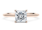 Hope Solitaire Rose Gold 18k Princess Engagement Ring