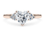 Rosa Vintage Rose Gold 18k Heart Engagement Ring