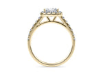 Medici Halo Yellow Gold 18k Princess Engagement Ring