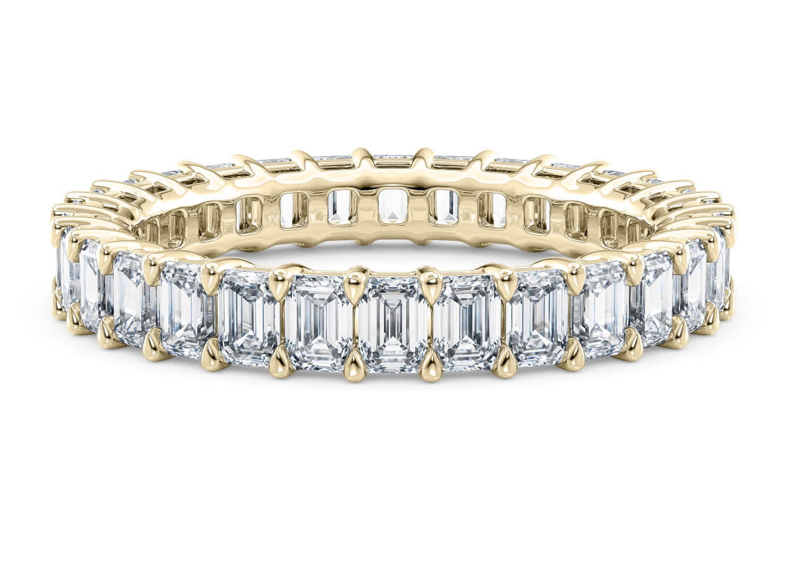 Regent Emerald Full Set Yellow Gold 18k Natural Eternity Ring