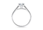 1477 Vintage Platinum Cushion Engagement Ring