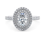 Empress Halo Platinum Oval Engagement Ring