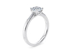 Thea Diamond Band Platinum Asscher Engagement Ring