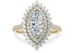 Berkeley Halo Yellow Gold 18k Marquise Engagement Ring