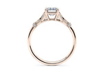Jasmine Vintage Rose Gold 18k Emerald Engagement Ring