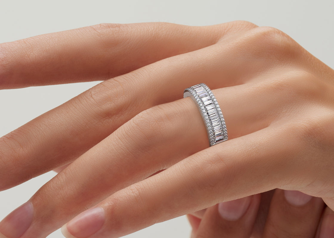 Anastasia White Gold 18k Full Set Natural Eternity Ring