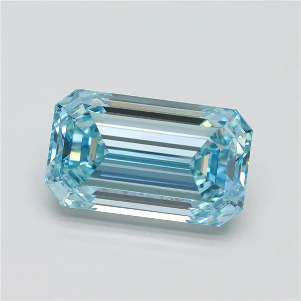 5.02ct Emerald Lab Grown Diamond (Colour Fancy Intense Blue, Clarity VVS2, IGI Certified)