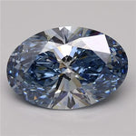 5.18ct Oval Lab Grown Diamond (Colour Fancy Vivid Blue, Clarity IF, Cut EX, IGI Certified)