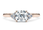 Rosa Vintage Rose Gold 18k Asscher Engagement Ring
