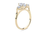 Roma Trilogy Yellow Gold 18k Pear Engagement Ring