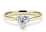 Contour Solitaire Yellow Gold 18k Heart Engagement Ring