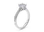 Victoria Diamond Band Platinum Asscher Engagement Ring