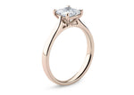 Contour Solitaire Rose Gold 18k Princess Engagement Ring