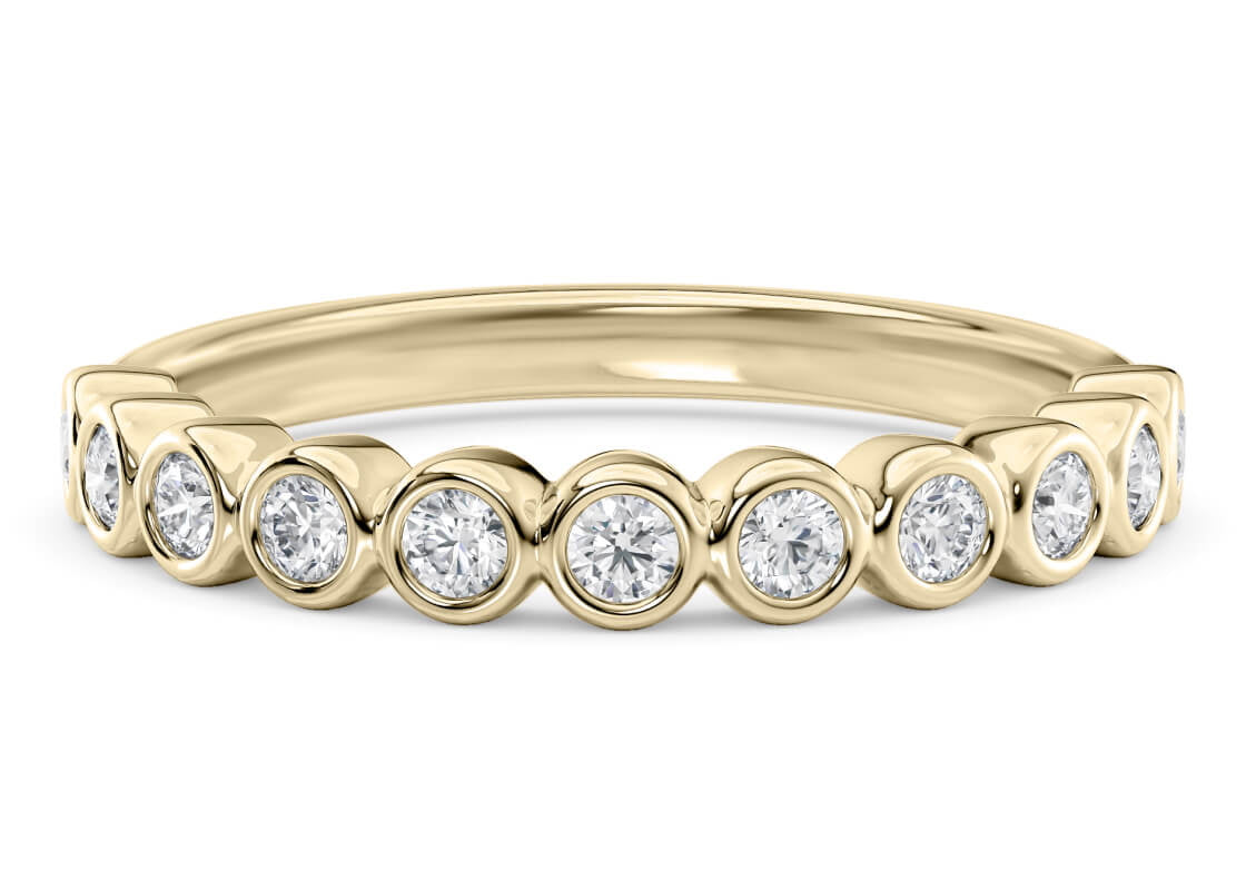 Tea Petite Eternity Yellow Gold 18k Full Set Natural Eternity Ring