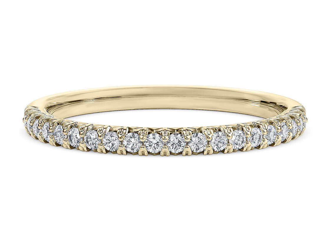 Kindrea Yellow Gold 18k Half Set Eternity Ring