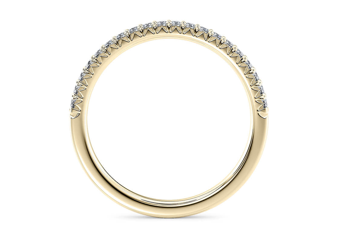 Kindrea Yellow Gold 18k Half Set Eternity Ring