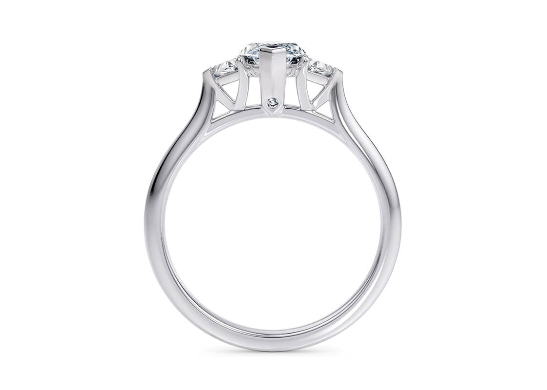Paris Trilogy Platinum Marquise Engagement Ring