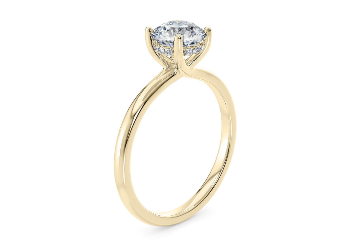 Paloma Solitaire Yellow Gold 18k Round Engagement Ring