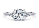 Paris Trilogy Platinum Cushion Engagement Ring