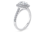 Empress Halo Platinum Oval Engagement Ring