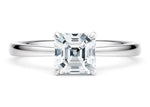 Starlight Solitaire Platinum Asscher Engagement Ring