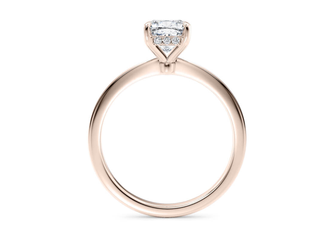 Starlight Solitaire Rose Gold 18k Cushion Engagement Ring