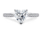 Victoria Diamond Band Platinum Heart Engagement Ring