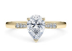 Thea Diamond Band Yellow Gold 18k Pear Engagement Ring