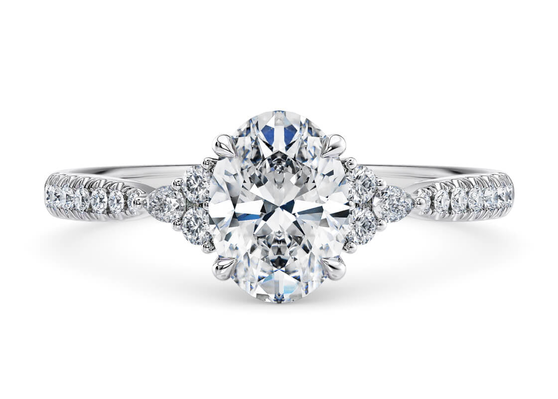 Gaia Vintage Platinum Oval Engagement Ring