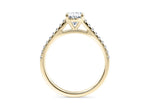 1477 Vintage Yellow Gold 18k Oval Engagement Ring