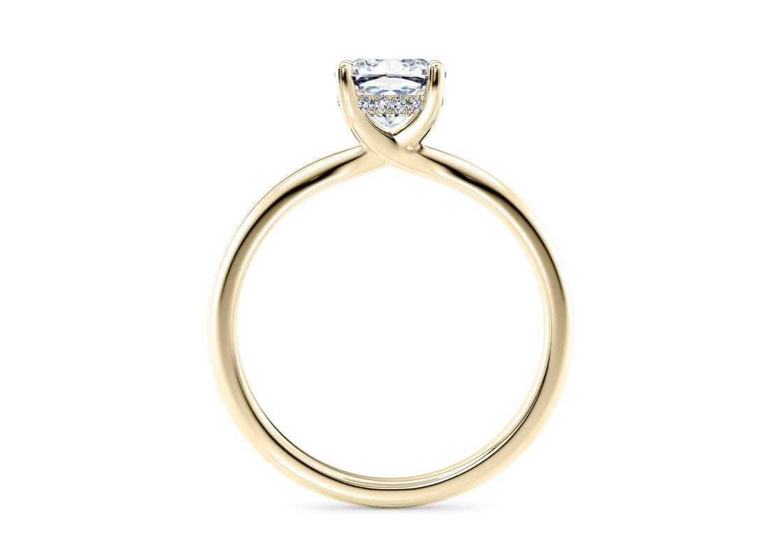 Paloma Solitaire Yellow Gold 18k Cushion Engagement Ring