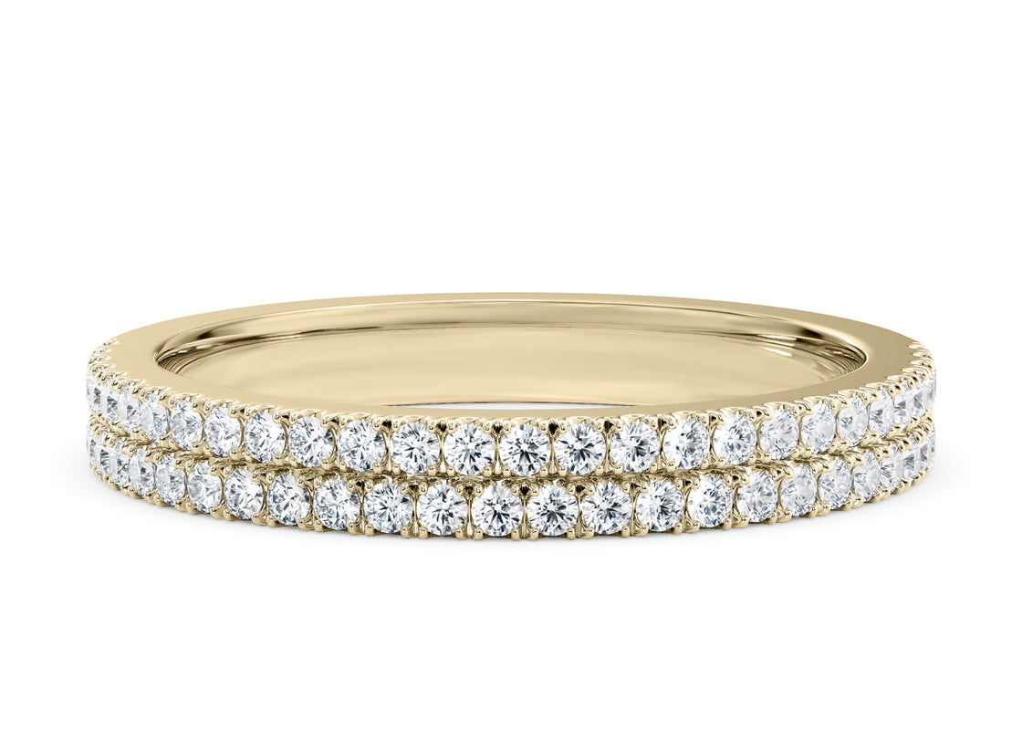 Grandessa Yellow Gold 18k Half Set Eternity Ring