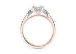 Florence Trilogy Rose Gold 18k Princess Engagement Ring