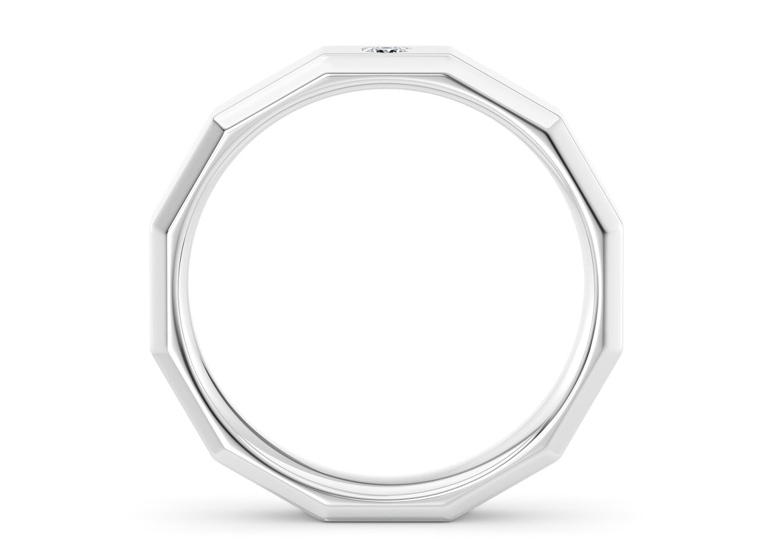 Atlas White Gold 18k Wedding Band