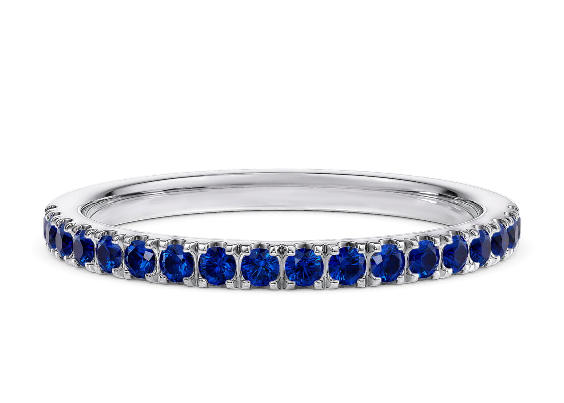 Vogue Sapphire White Gold 18k Eternity Ring