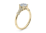 Jasmine Vintage Yellow Gold 18k Asscher Engagement Ring