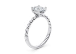 Ascot Solitaire Platinum Oval Engagement Ring