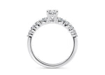 Lyra Diamond Band Platinum Oval Engagement Ring