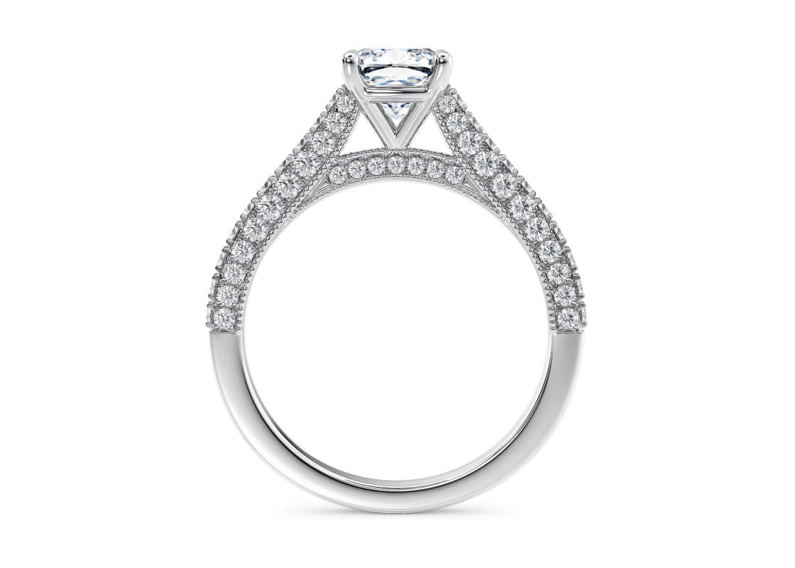 Bloomsbury Vintage Platinum Cushion Engagement Ring