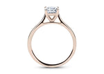 Contour Solitaire Rose Gold 18k Cushion Engagement Ring