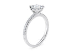 Aria Diamond Band White Gold 18k Princess Engagement Ring
